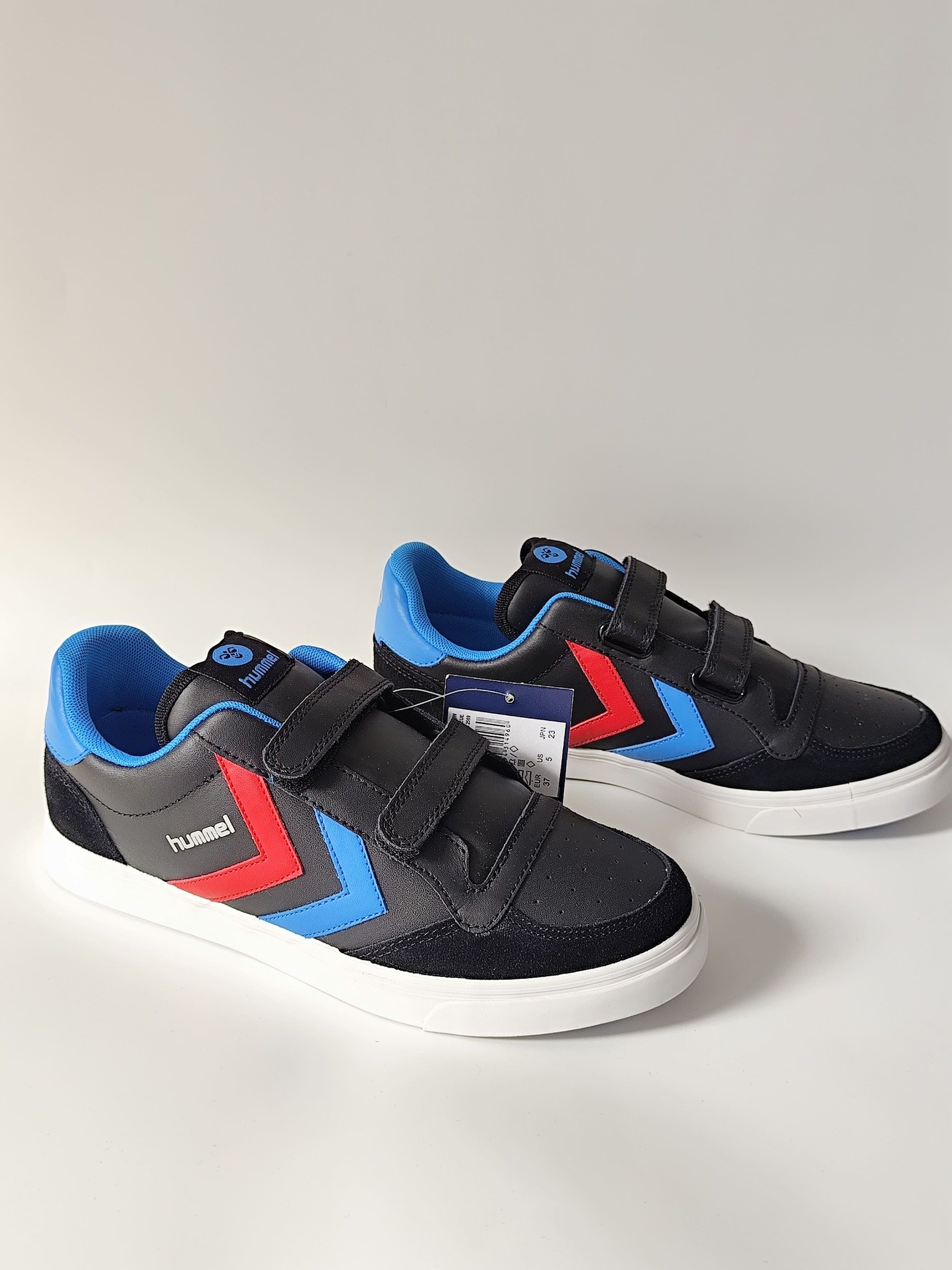 Hummel laisvalaikio batai Stadil JR Leather juodi mėlyni - Image 3