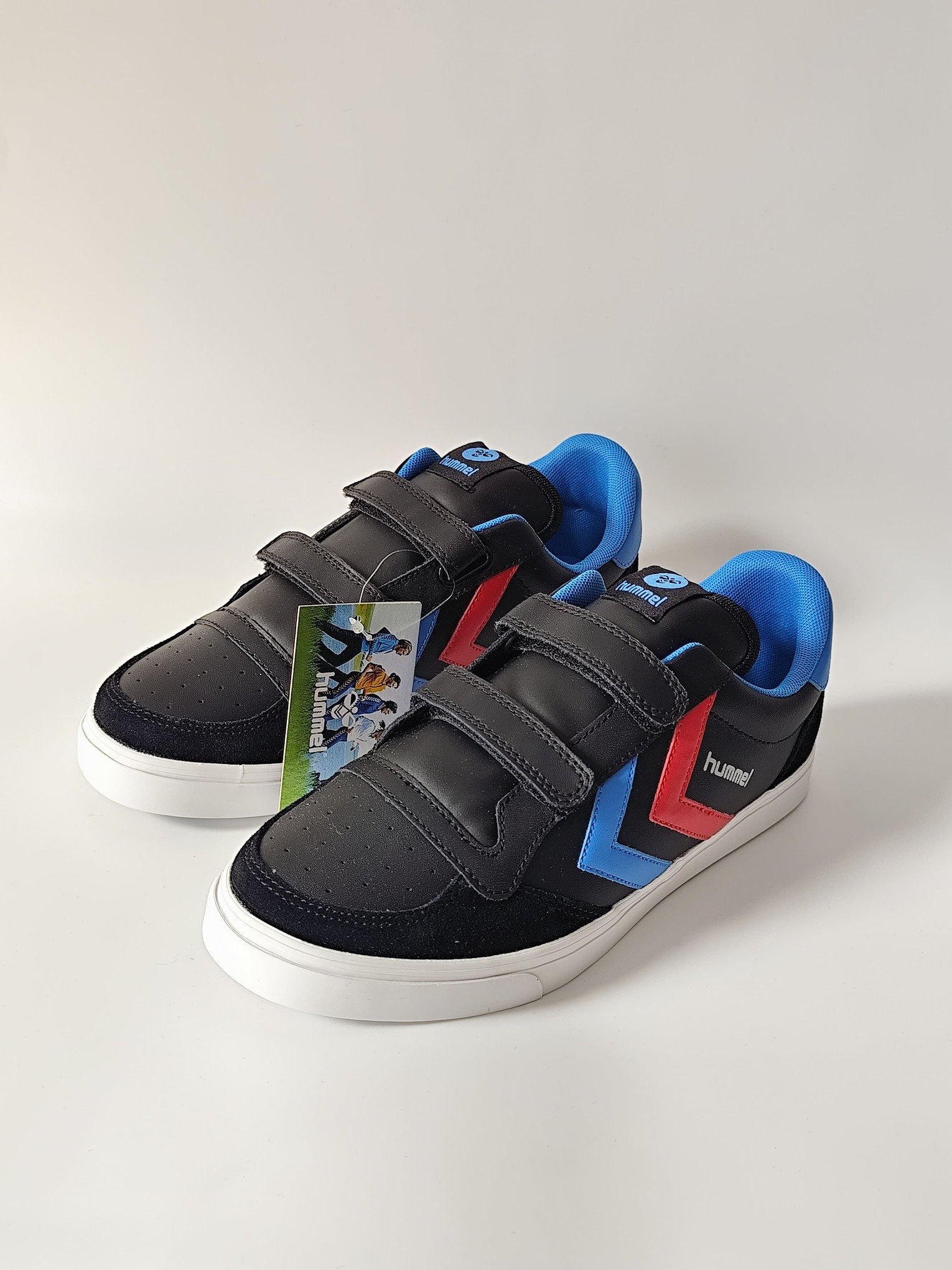 Hummel laisvalaikio batai Stadil JR Leather juodi mėlyni - Image 8