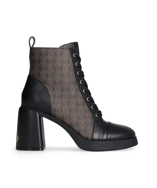 GRACE 05 – ANKLE BOOT PRINTED SAFFIANO/SPR BLACK/BROWN GRACE 05 - ANKLE BOOT PRINTED SAFFIANO/SPR BLACK/BROWN