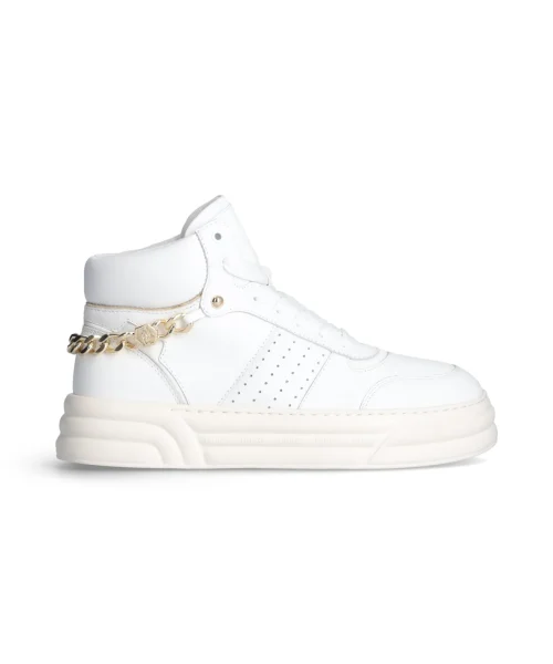 CLEO 24 – MID SNEAKER CALF LEATHER/NYLON WHITE Women CLEO 24 - MID SNEAKER CALF LEATHER/NYLON WHITE Women